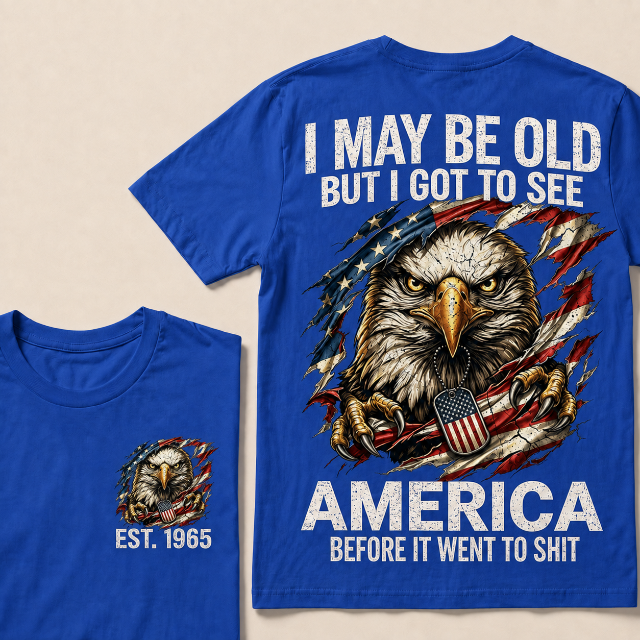 Norrvesta I May Be Old But I Got To See America Custom Year T-shirt