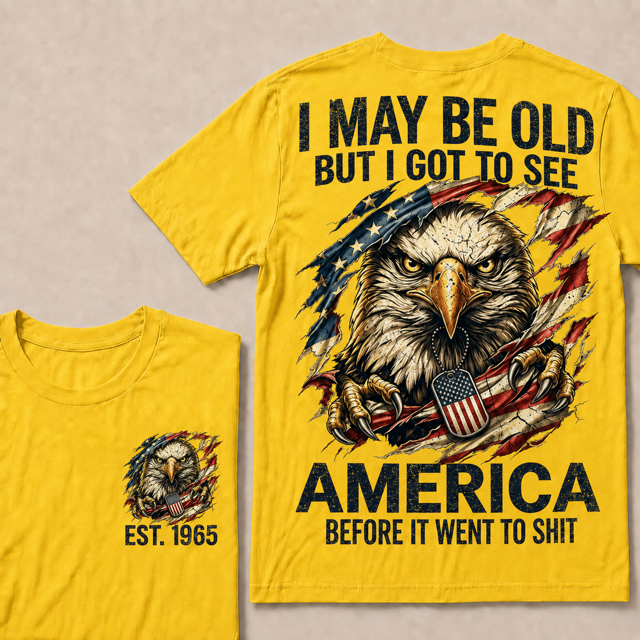 Norrvesta  I May Be Old But I Got To See America Custom Year T-shirt